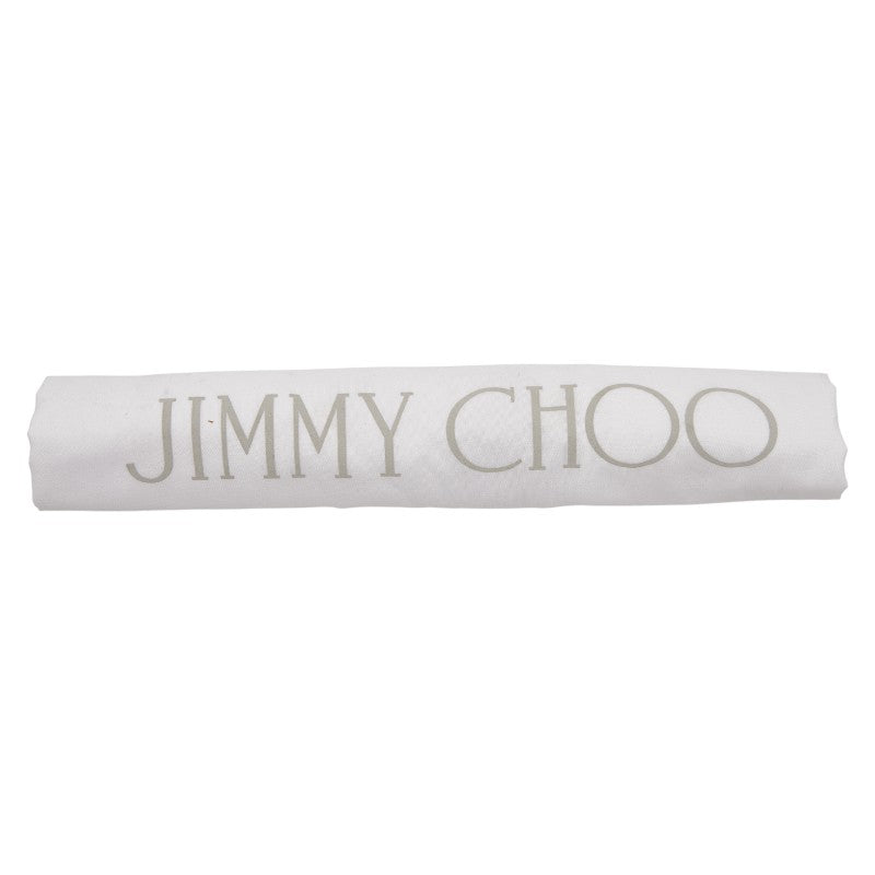 ジミーチュウ リュック バックパック ナップサック アイボリー ブラック キャンバス レザー レディース JIMMY CHOO 【中古】
