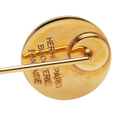 エルメス セリエ ピンブローチ ゴールド メッキ レディース HERMES 【中古】