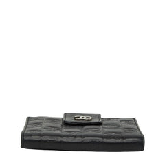 シャネル アイコン 二つ折り財布 A24212 ブラック レザー レディース CHANEL 【中古】