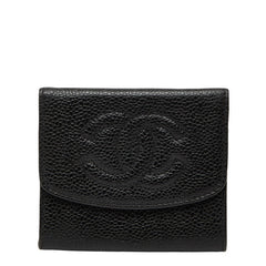 シャネル ココマーク コインケース 小銭入れ ブラック キャビアスキン レディース CHANEL 【中古】