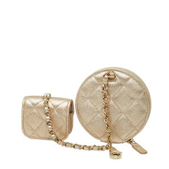 シャネル ココマーク マトラッセ コインケース AirPodsケース 2024イヤーズギフト ゴールド レザー レディース CHANEL 【中古】