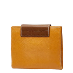 ロエベ アナグラム 二つ折り財布 ブラウン レザー レディース LOEWE 【中古】