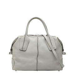 トッズ Dスタイリング ハンドバッグ ショルダーバッグ 2WAY グレー レザー レディース TOD’S 【中古】