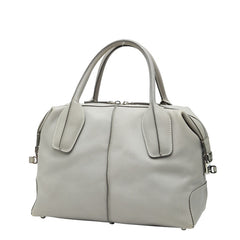 トッズ Dスタイリング ハンドバッグ ショルダーバッグ 2WAY グレー レザー レディース TOD’S 【中古】
