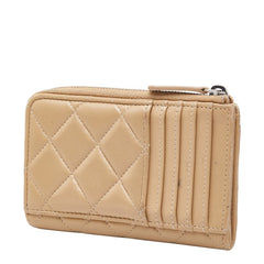 シャネル マトラッセ ココマーク コインケース カードケース フラグメントケース ベージュ ラムスキン ラインストーン レディース CHANEL 【中古】
