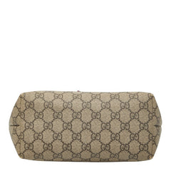 グッチ GGスプリーム チルドレンズ リボン ハンドバッグ 457232 ベージュ ピンク PVC レザー レディース GUCCI 【中古】