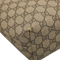 グッチ GGスプリーム チルドレンズ リボン ハンドバッグ 457232 ベージュ ピンク PVC レザー レディース GUCCI 【中古】