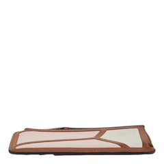 ロエベ アナグラム パズル コインケース カードケース ブラウン ピンク ホワイト レザー レディース LOEWE 【中古】