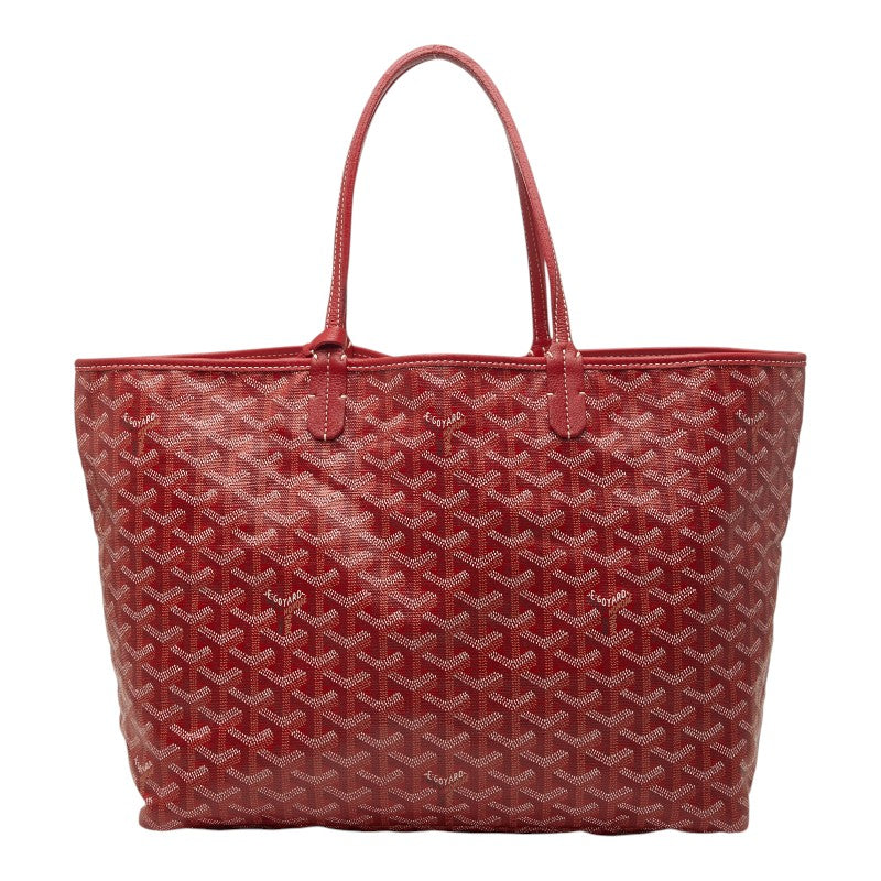 ゴヤール サンルイPM トートバッグ ハンドバッグ レッド PVC レザー レディース GOYARD 【中古】