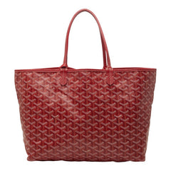 ゴヤール サンルイPM トートバッグ ハンドバッグ レッド PVC レザー レディース GOYARD 【中古】