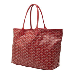 ゴヤール サンルイPM トートバッグ ハンドバッグ レッド PVC レザー レディース GOYARD 【中古】