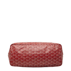 ゴヤール サンルイPM トートバッグ ハンドバッグ レッド PVC レザー レディース GOYARD 【中古】