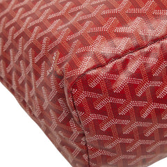 ゴヤール サンルイPM トートバッグ ハンドバッグ レッド PVC レザー レディース GOYARD 【中古】