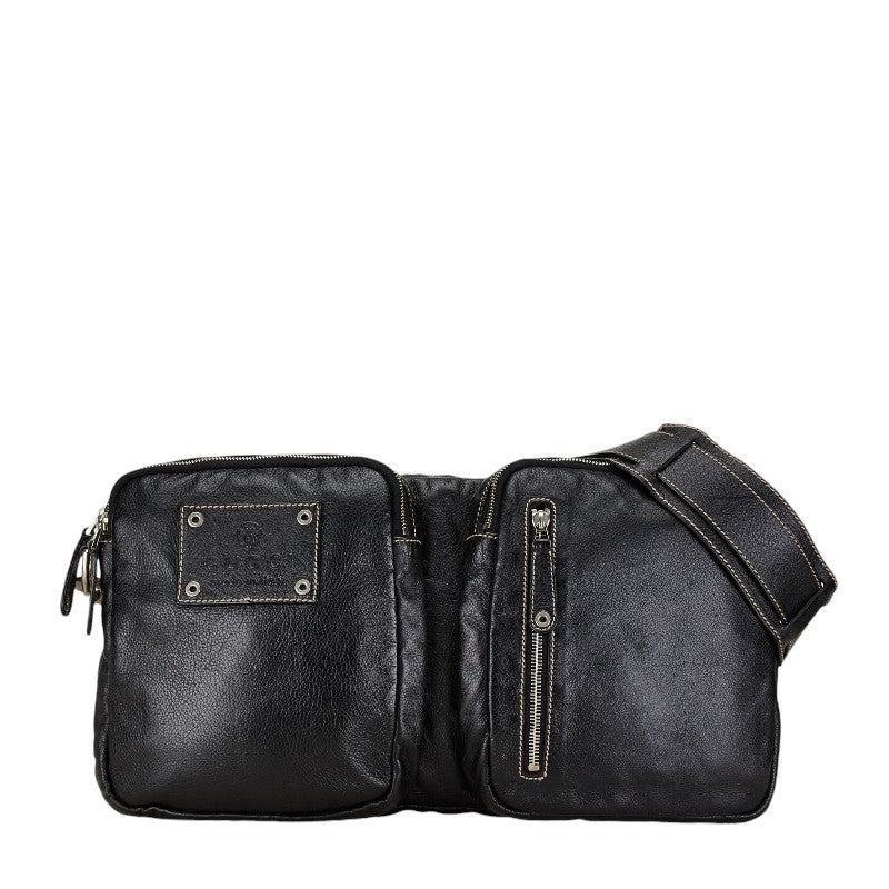 グッチ 斜め掛け ショルダーバッグ 201842 ブラック レザー レディース GUCCI 【中古】