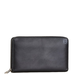 ロエベ アナグラム 長財布 ブラック レザー レディース LOEWE 【中古】