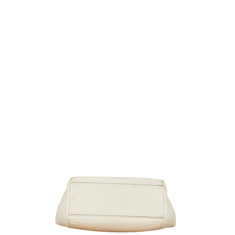 バレンシアガ ショッピングトート XXS ハンドバッグ ショルダーバッグ 2WAY 5553140 ホワイト レザー レディース BALENCIAGA 【中古】