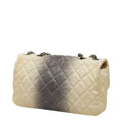 シャネル ココマーク マトラッセ チェーンショルダーバッグ ホワイト ブラック キャビアスキン レディース CHANEL 【中古】