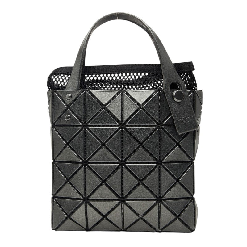 イッセイミヤケ バオバオ ルーセント ミニハンドバッグ グレー ブラック PVC レディース ISSEY MIYAKE 【中古】