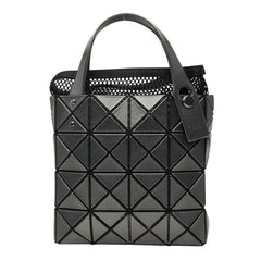 イッセイミヤケ バオバオ ルーセント ミニハンドバッグ グレー ブラック PVC レディース ISSEY MIYAKE 【中古】