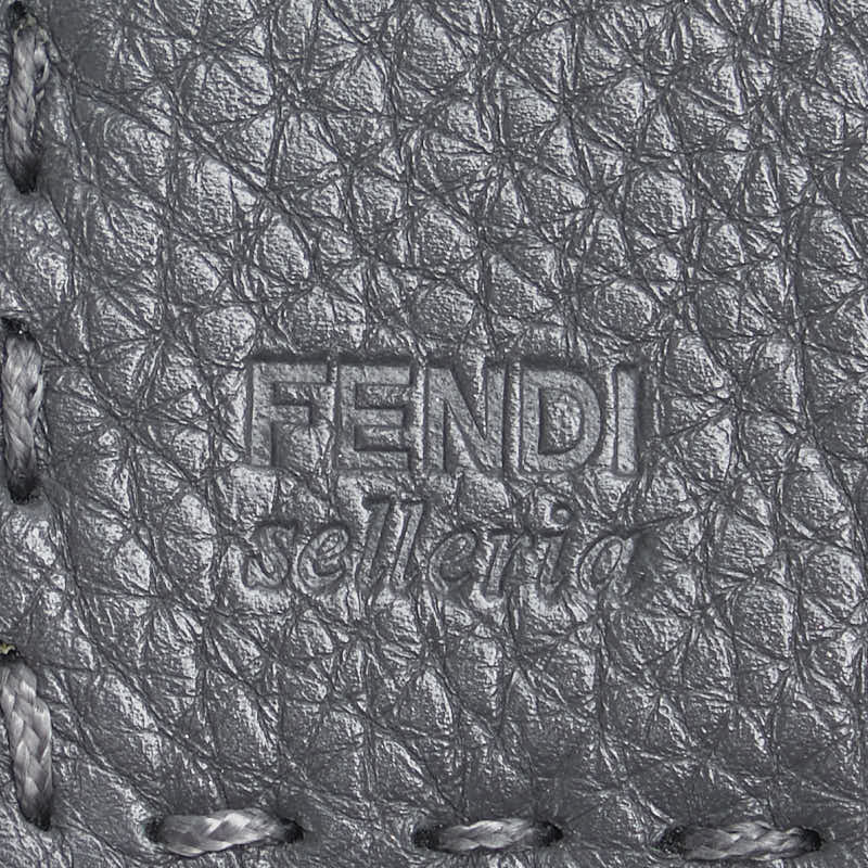 フェンディ セレリア ピーカブー 長財布 8M0308 グレー シルバー レザー レディース FENDI 【中古】