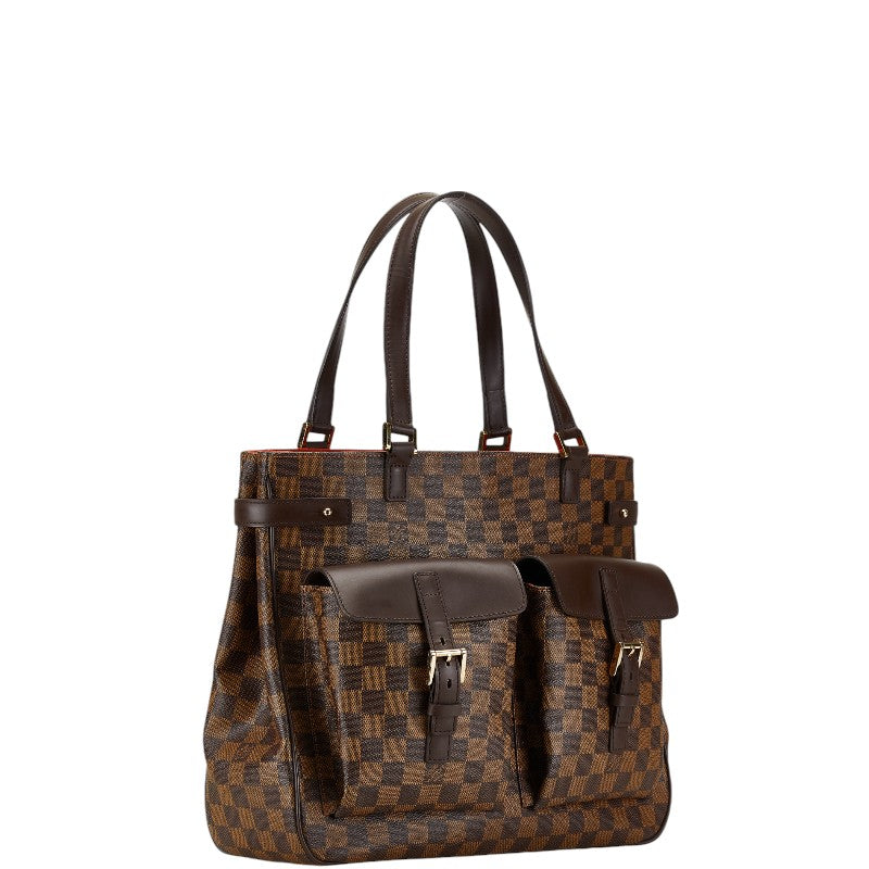 ルイ ヴィトン ダミエ ユゼス ハンドバッグ トートバッグ N51128 ブラウン PVC レザー レディース LOUIS VUITTON 【中古】