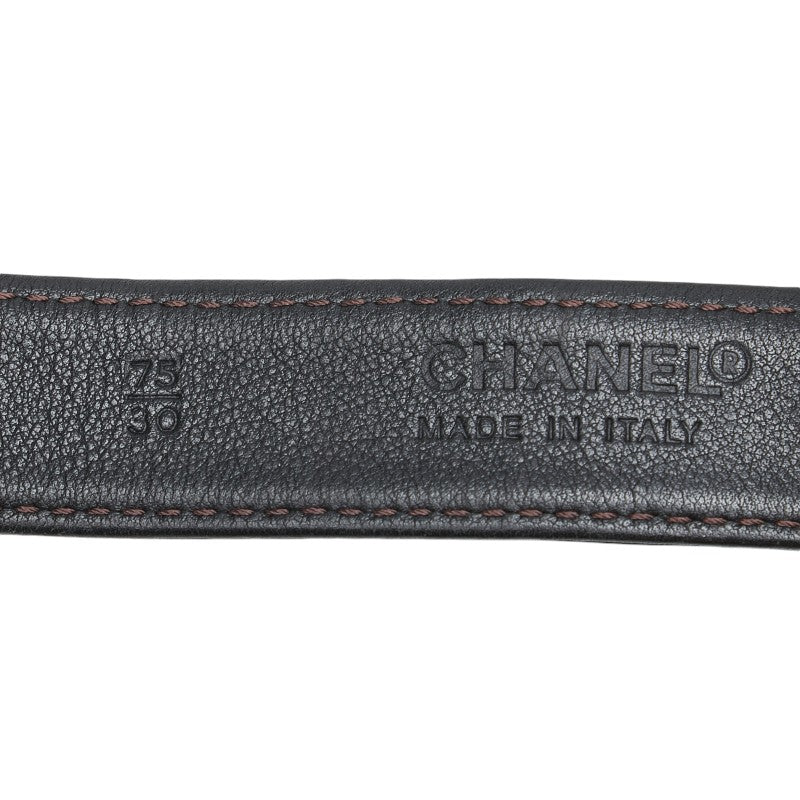 シャネル ココマーク ウエストバッグ ベルトバッグ 75/30 ブラック ラムスキン レディース CHANEL 【中古】