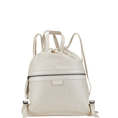 ボッテガヴェネタ パンチング レッジェーロ リュック バックパック アイボリー ホワイト レザー レディース BOTTEGAVENETA 【中古】