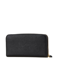 プラダ リボン ラウンドファスナー 長財布 1ML506 ブラック サフィアーノ レディース PRADA 【中古】