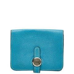 エルメス ドゴン コインケース 小銭入れ ブルー系 トゴ レディース HERMES 【中古】