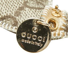 グッチ GGスプリーム グッチョリシリーズ チワワ キーホルダー チャーム ベージュ PVC レザー レディース GUCCI 【中古】