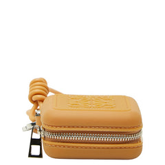 ロエベ アナグラム コインケース 小銭入れ ブラウン ラバー レザー レディース LOEWE 【中古】