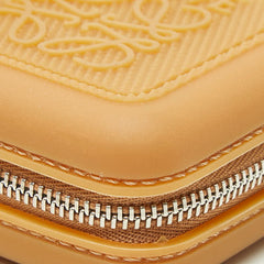 ロエベ アナグラム コインケース 小銭入れ ブラウン ラバー レザー レディース LOEWE 【中古】