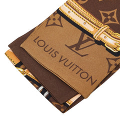 ルイ ヴィトン バンドー モノグラム コンフィデンシャル スカーフ M78655 マロン ブラウン マルチカラー シルク レディース LOUIS VUITTON 【中古】
