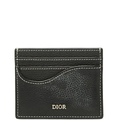ディオール サドル カードホルダー カードケース 12-BO-0253 ブラック グレインドカーフスキン レディース Dior 【中古】