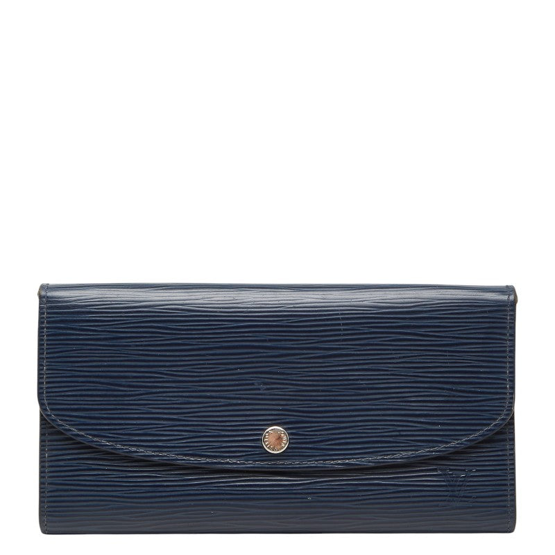 ルイ ヴィトン エピ ポルトフォイユ エミリー 長財布 M60854 アンディゴブルー レザー レディース LOUIS VUITTON 【中古】