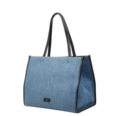 ジミーチュウ VARENNE ヴァレンヌ トートバッグ ハンドバッグ インディゴブルー デニム レザー レディース JIMMY CHOO 【中古】