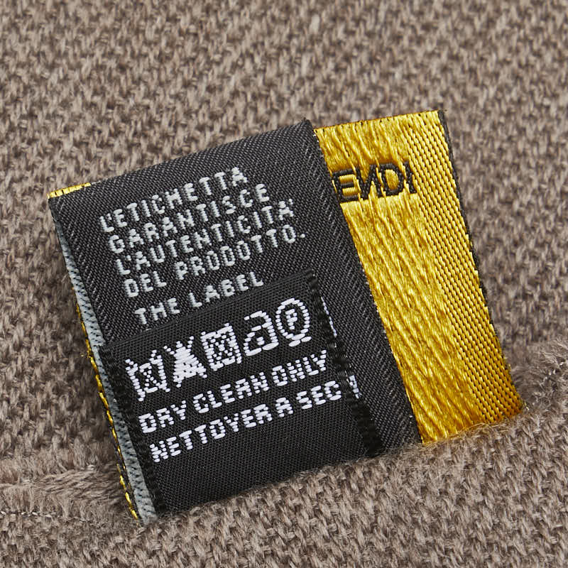 フェンディ FF柄 マフラー ブラウン ウール レディース FENDI 【中古】