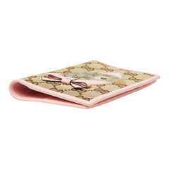 グッチ パパガッロ GGキャンバス パスポートケース カードケース 271363 203887 ピンク ベージュ キャンバス レザー レディース GUCCI 中古