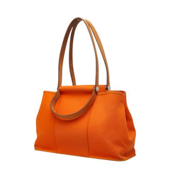 エルメス カバックエランPM トートバッグ ハンドバッグ オレンジ トワルオフィシエ レザー レディース HERMES 中古