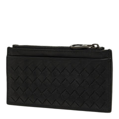 ボッテガヴェネタ イントレチャート カードケース ブラック レザー メンズ BOTTEGAVENETA 中古