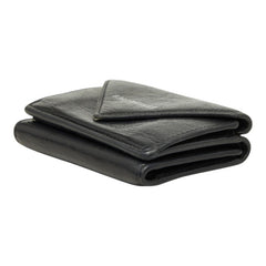 バレンシアガ ペーパー ミニウォレット 三つ折り財布 コンパクトウォレット 391446 シルバー ブラック レッド レザー レディース BALENCIAGA 中古