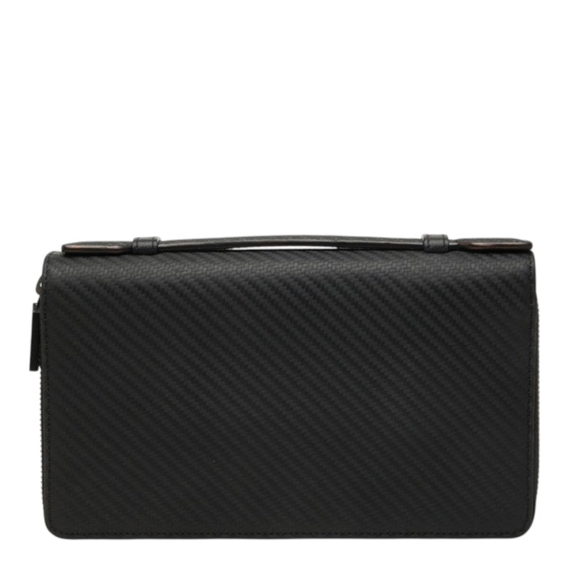 ダンヒル サイドカー ダブルジップ オーガナイザー ウォレット 長財布 ブラック レザー レディース Dunhill 中古