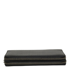 ダンヒル サイドカー ダブルジップ オーガナイザー ウォレット 長財布 ブラック レザー レディース Dunhill 中古