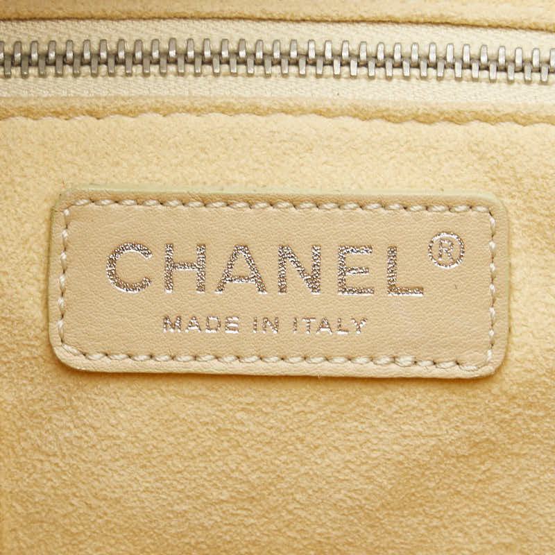 シャネル パンチング ココマーク NO5 ハンドバッグ トートバッグ イエロー パテントレザー レディース CHANEL 【中古】