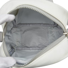 シャネル スポーツライン ココマーク 斜め掛け ショルダーバッグ ホワイト グレー ナイロン レディース CHANEL 【中古】