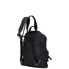 トゥミ スタッズ カモフラージュ 迷彩 リュック バックパック ブラック ナイロン レザー レディース TUMI 【中古】