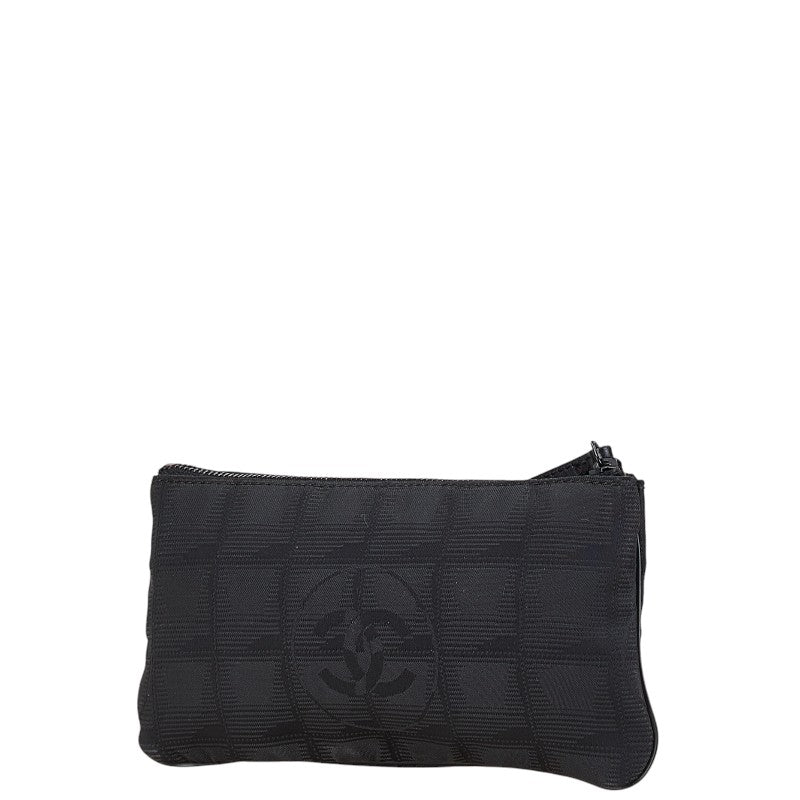シャネル ニュートラベルライン ポーチ 小物入れ ブラック ナイロン レディース CHANEL 【中古】