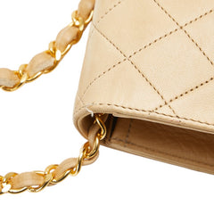 シャネル マトラッセ ココマーク プッシュロック チェーン ショルダーバッグ ベージュ ラムスキン レディース CHANEL 【中古】