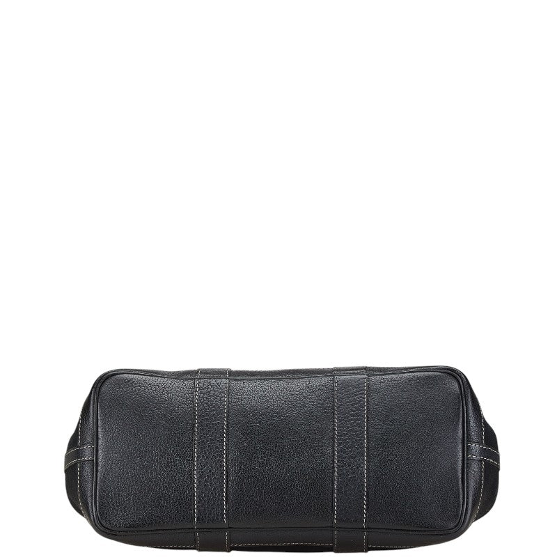 エルメス ガーデンパーティTPM ハンドバッグ ショルダーバッグ 2WAY ブラック トワルオフィシエ レザー レディース HERMES 【中古】
