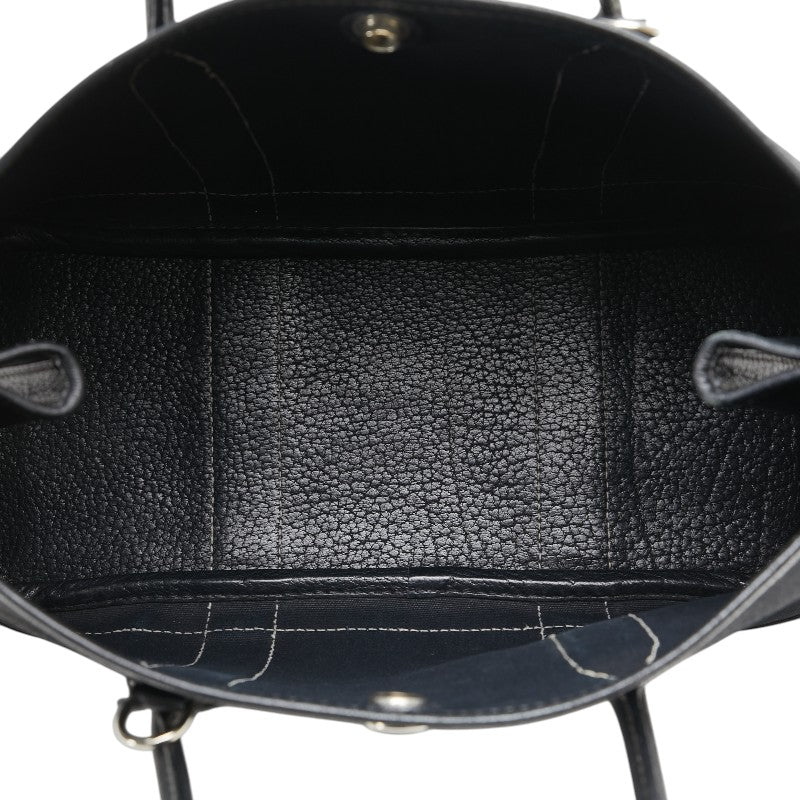 エルメス ガーデンパーティTPM ハンドバッグ ショルダーバッグ 2WAY ブラック トワルオフィシエ レザー レディース HERMES 【中古】